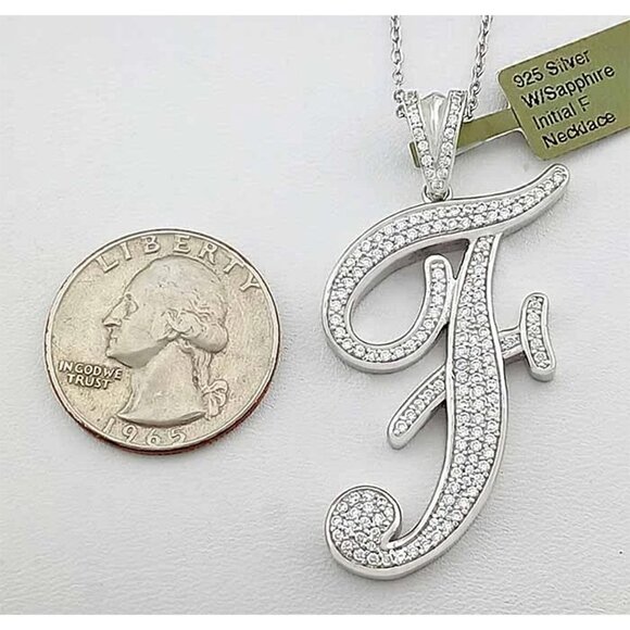All Or Nothing: David V. Goliath - Sterling Silver Set  White Sapphires Initial \